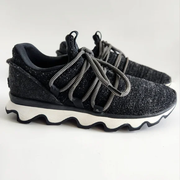 Sorel Kinetic Lace Sneakers, Cool Modern Streetwear, Black & White Size 7.5 - Picture 16 of 16